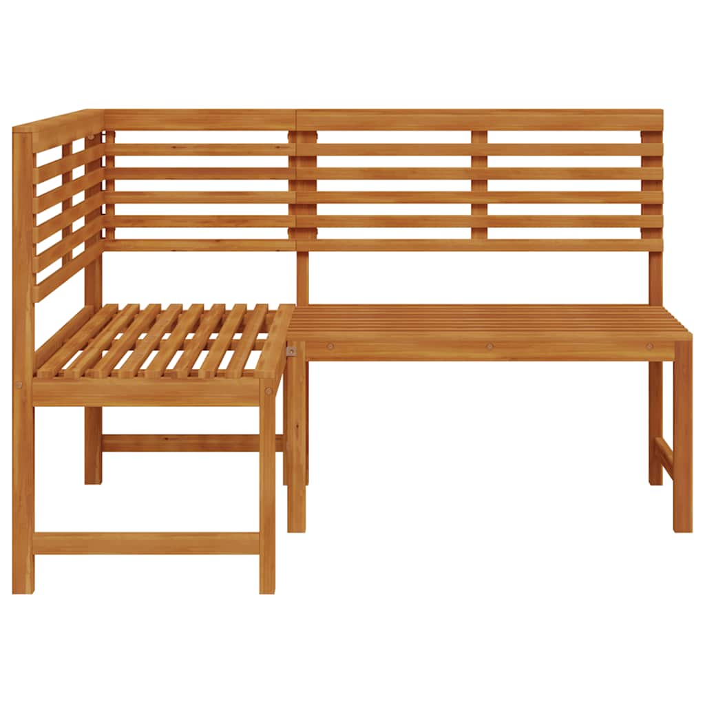 Panca da Giardino ad Angolo 140 cm Legno Massello Acacia