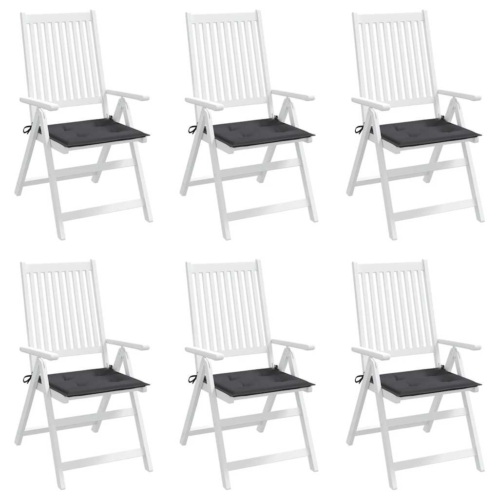 Cuscini per Sedia 6 pz Antracite 40x40x3 cm in Tessuto Oxford