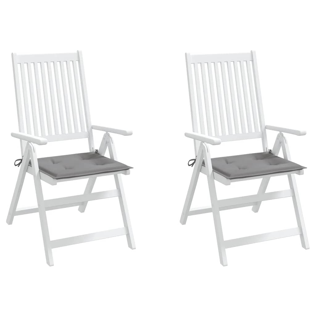 Cuscini per Sedia 2 pz Grigi 40x40x3 cm in Tessuto Oxford