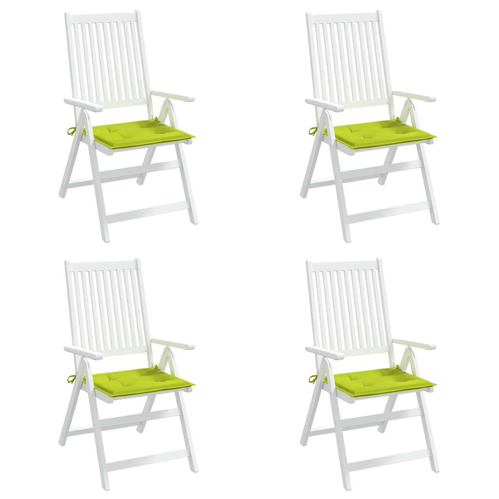 Cuscini per Sedia 4 pz Verde Intenso 40x40x3 cm Tessuto Oxford