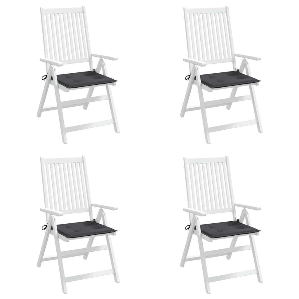 Cuscini per Sedia 4 pz Antracite 50x50x3 cm in Tessuto Oxford