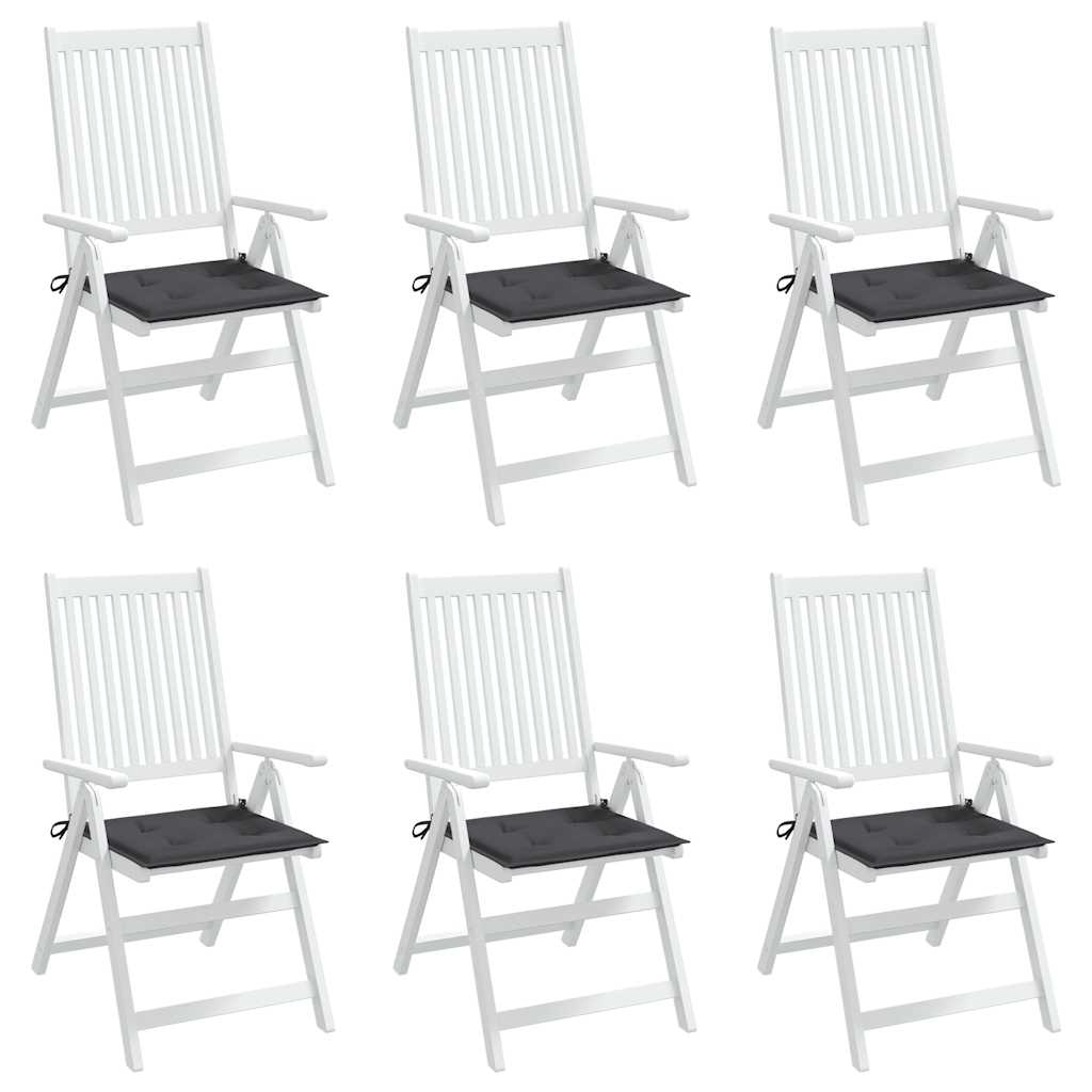 Cuscini per Sedia 6 pz Antracite 50x50x3 cm in Tessuto Oxford