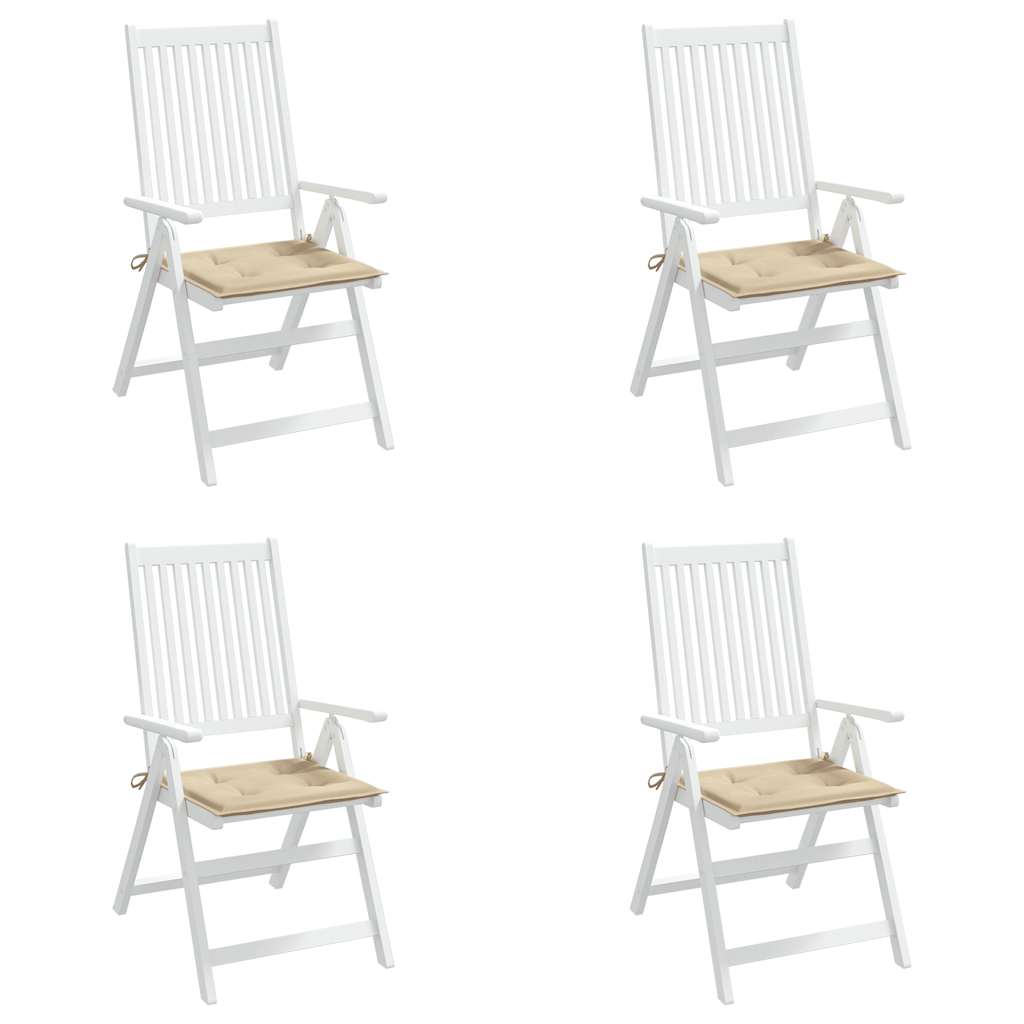 Cuscini per Sedia 2 pz Beige 50x50x3 cm in Tessuto Oxfor4