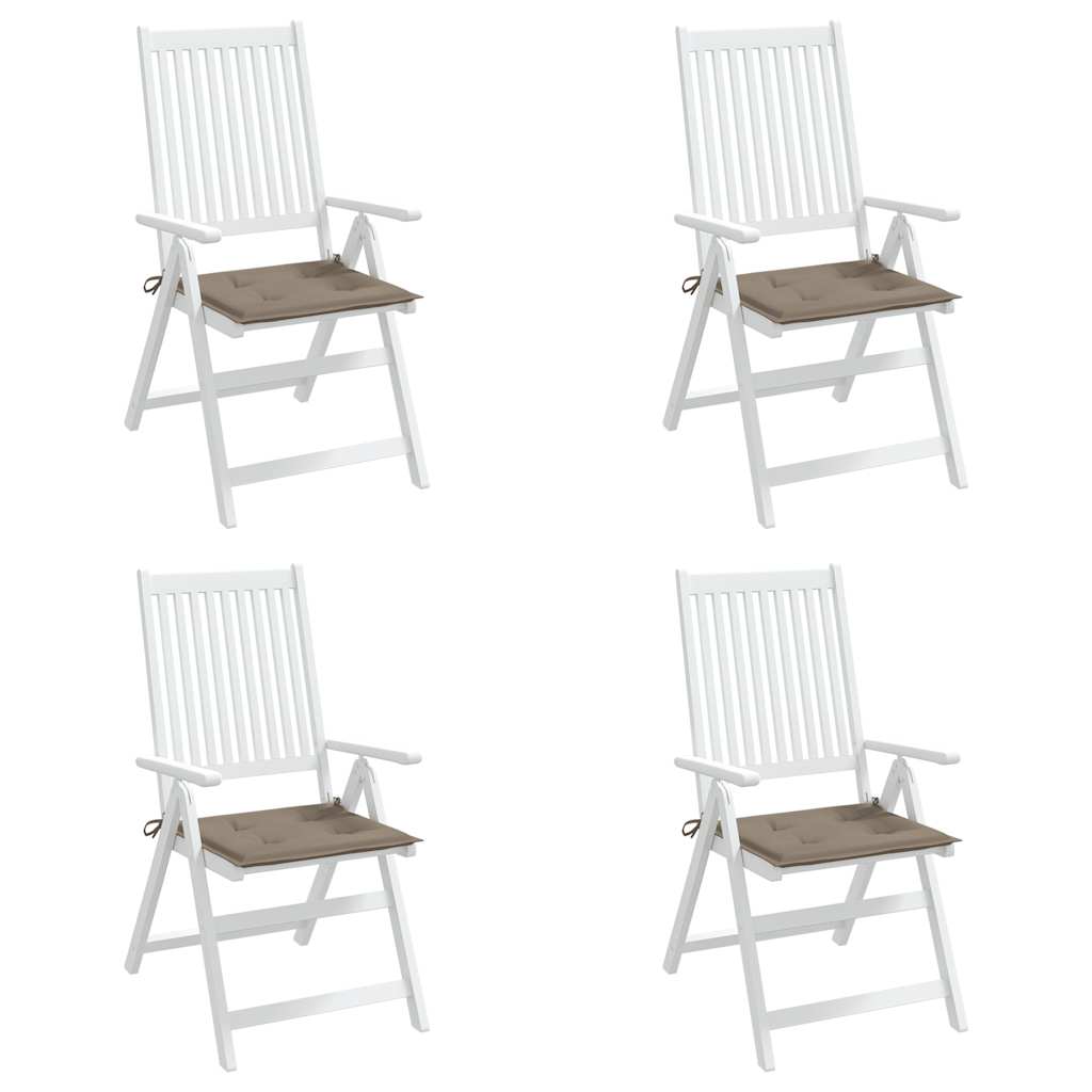 Cuscini per Sedia 4 pz Tortora 50x50x3 cm in Tessuto Oxford
