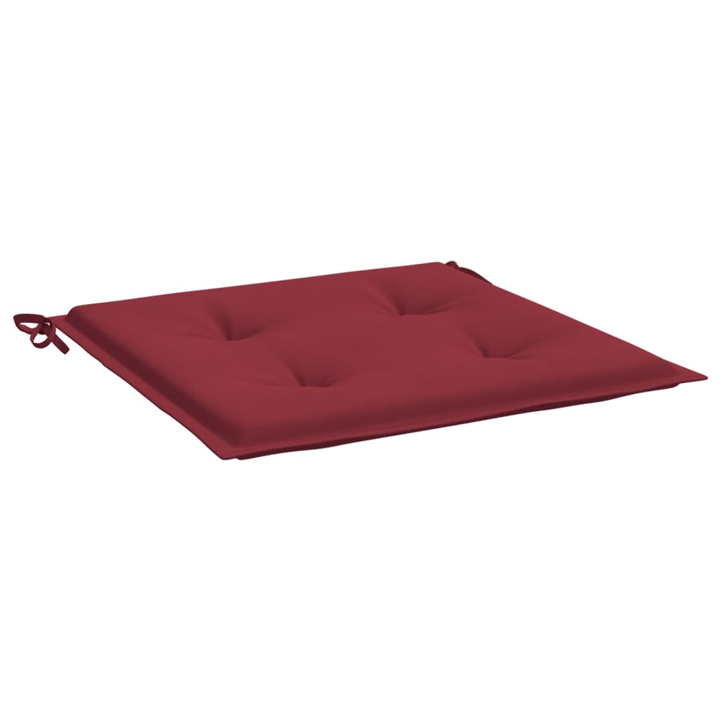 Cuscini per Sedia 4 pz Rosso Vino 50x50x4 cm in Tessuto Oxford
