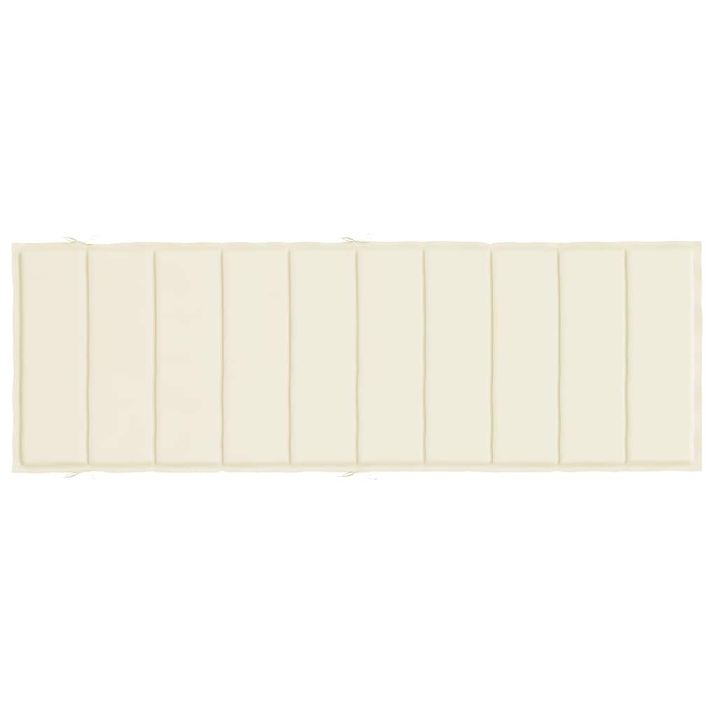 Cuscino per Lettino Crema 186x58x3 cm in Tessuto Oxford