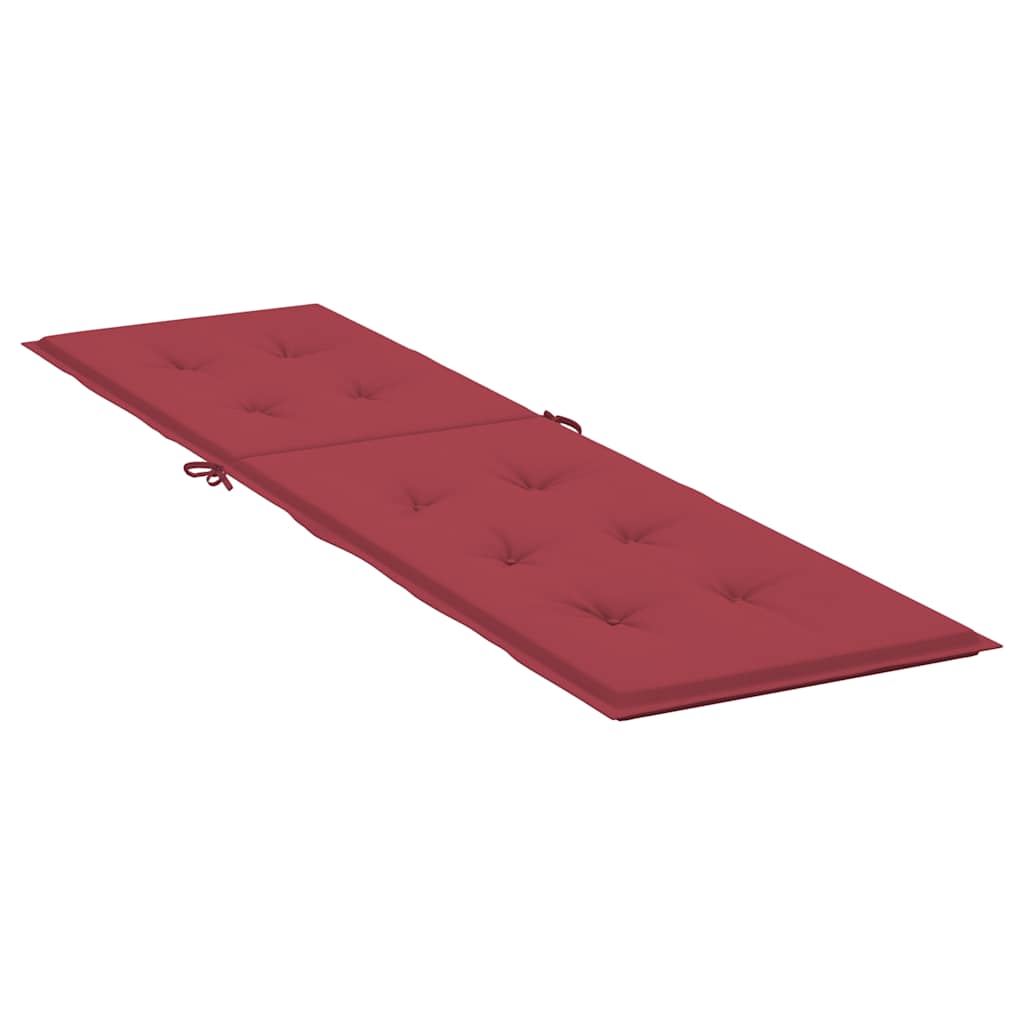 Cuscino per Sdraio Rosso Vino (75+105)x50x4 cm