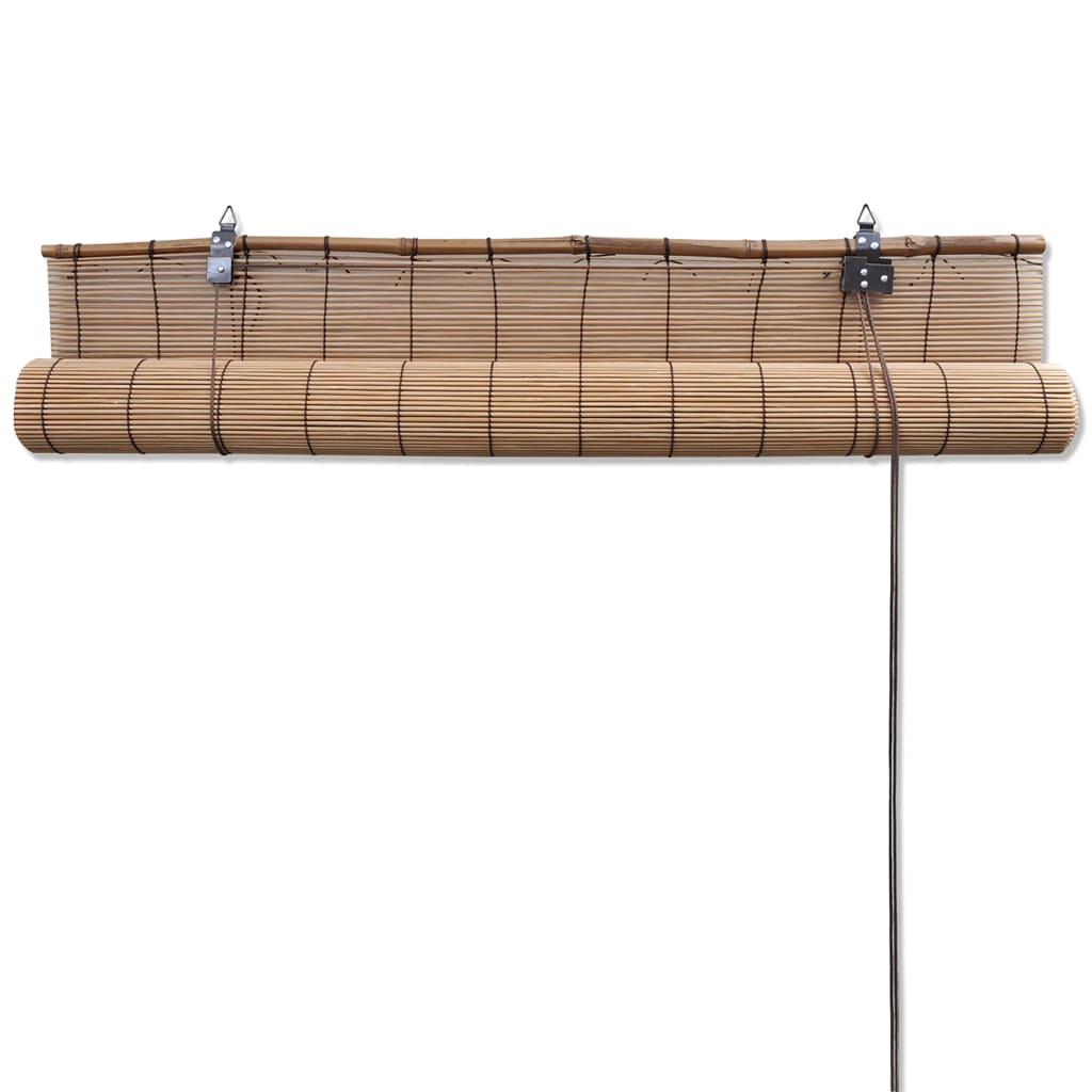 Tende a Rullo in Bambù 2pz 150x220 cm Marroni