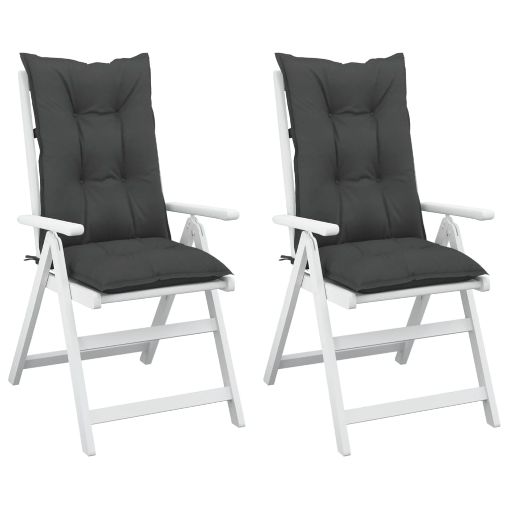 Cuscini per Sedie 2 pz Antracite 120x50x7 cm in Tessuto