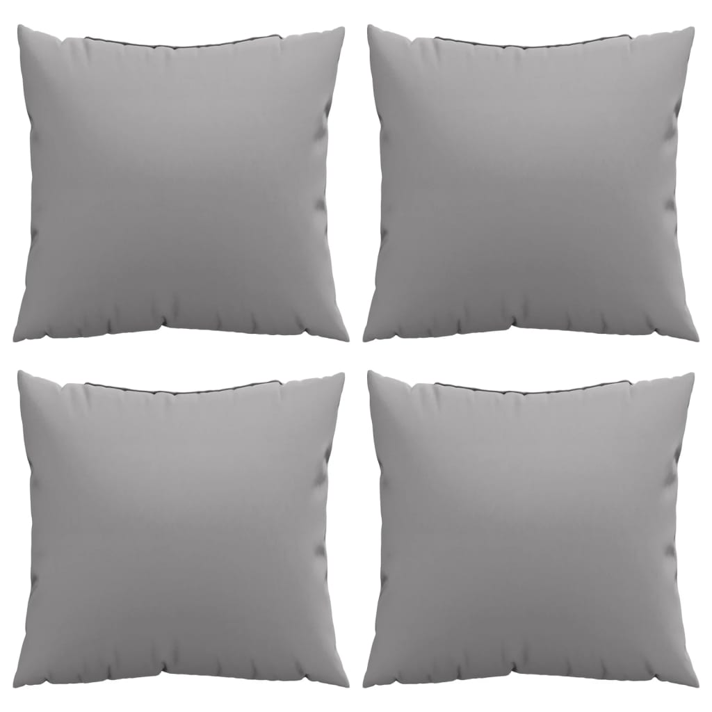 Cuscini Decorativi 4 pz Grigi 60x60 cm in Tessuto