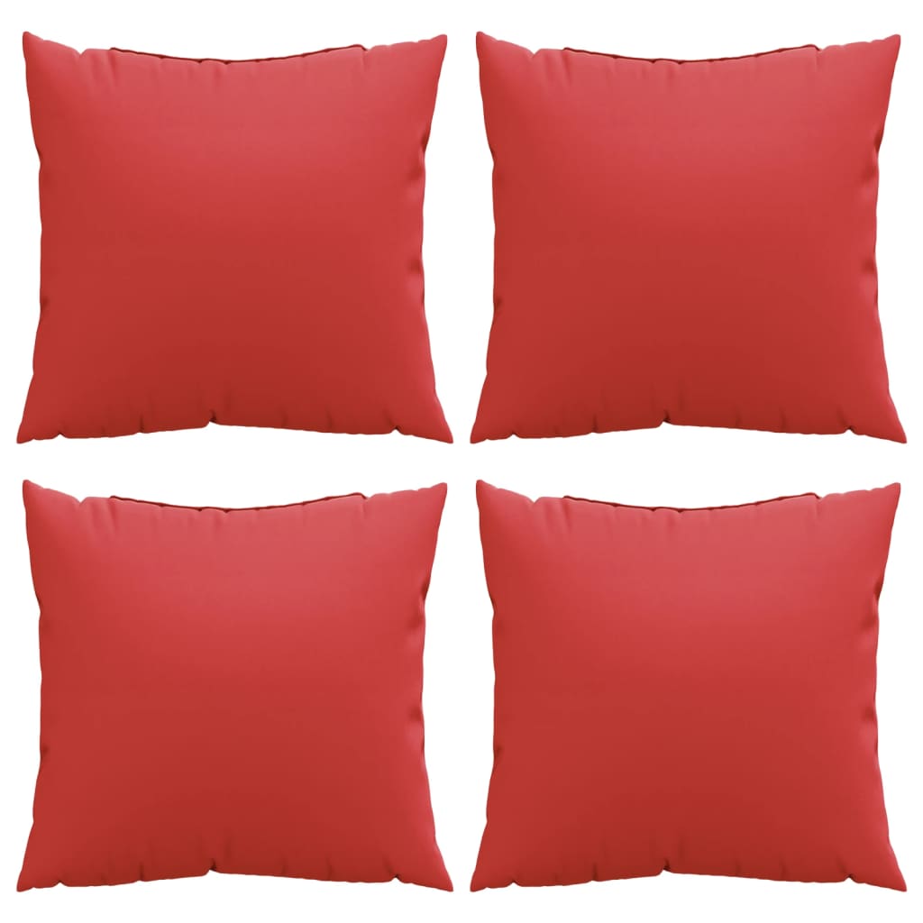 Cuscini Decorativi 4 pz Rossi 60x60 cm in Tessuto