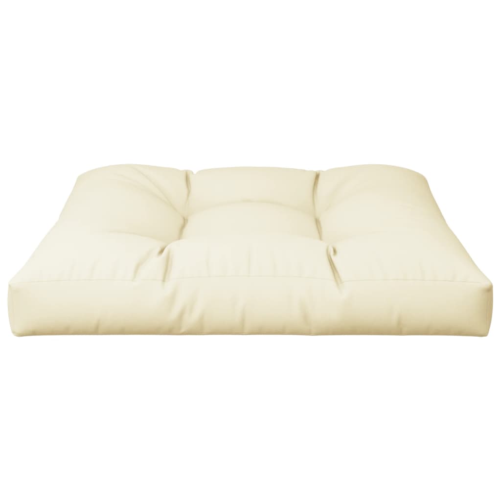 Cuscino per Pallet Crema 70x70x12 cm in Tessuto