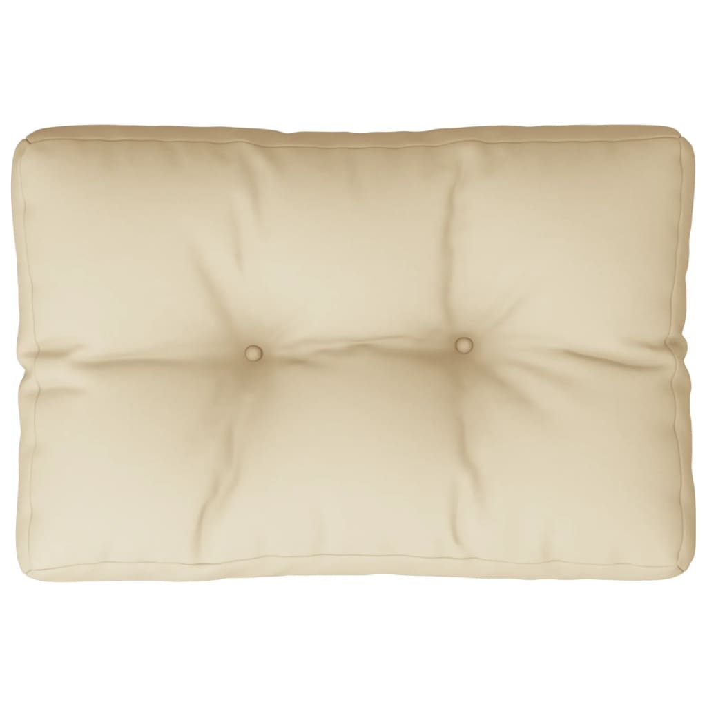 Cuscino per Pallet Beige 60x40x12 cm in Tessuto