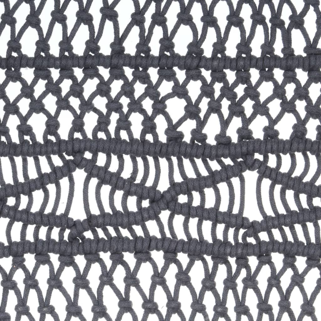 Tenda Macramè Antracite 140x240 cm in Cotone