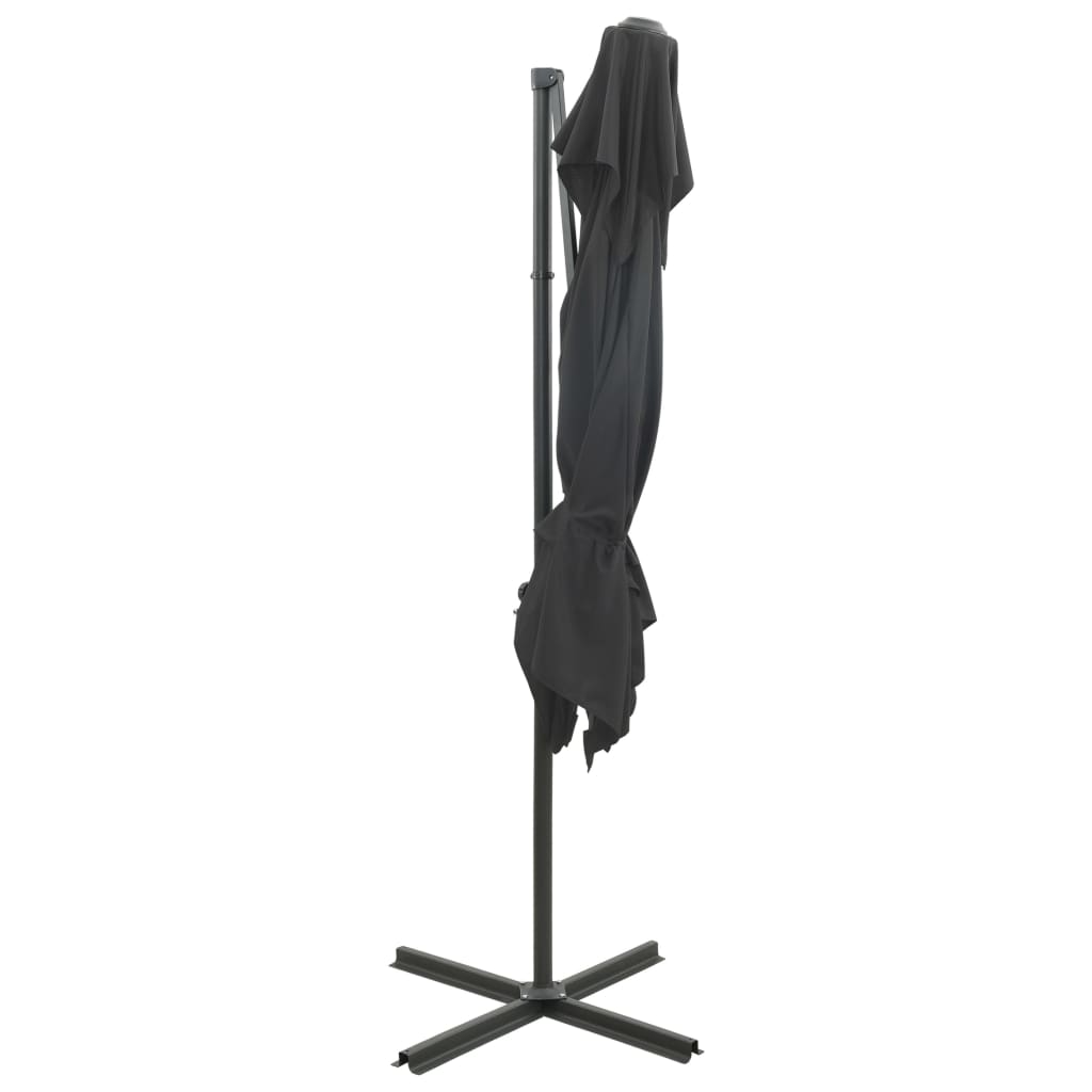 Ombrellone a Sbalzo con Doppia Copertura 250x250 cm Antracite