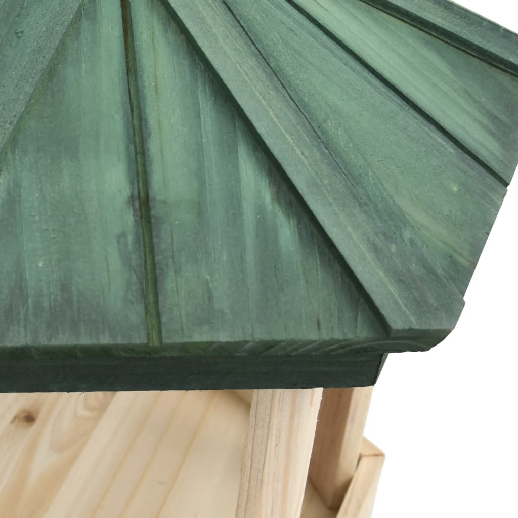 Mangiatoia per Uccelli Autoportante in Legno di Abete 33x110 cm