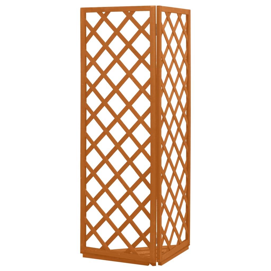 Traliccio ad Angolo Arancione 50x50x145 cm in Massello di Abete