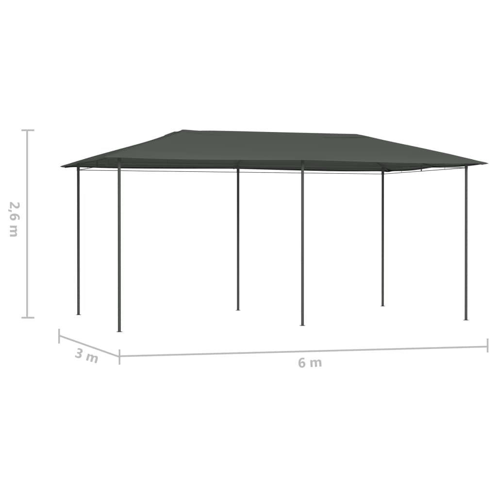 Gazebo 2,98x5,3x2,59 m Antracite 160 g/m²