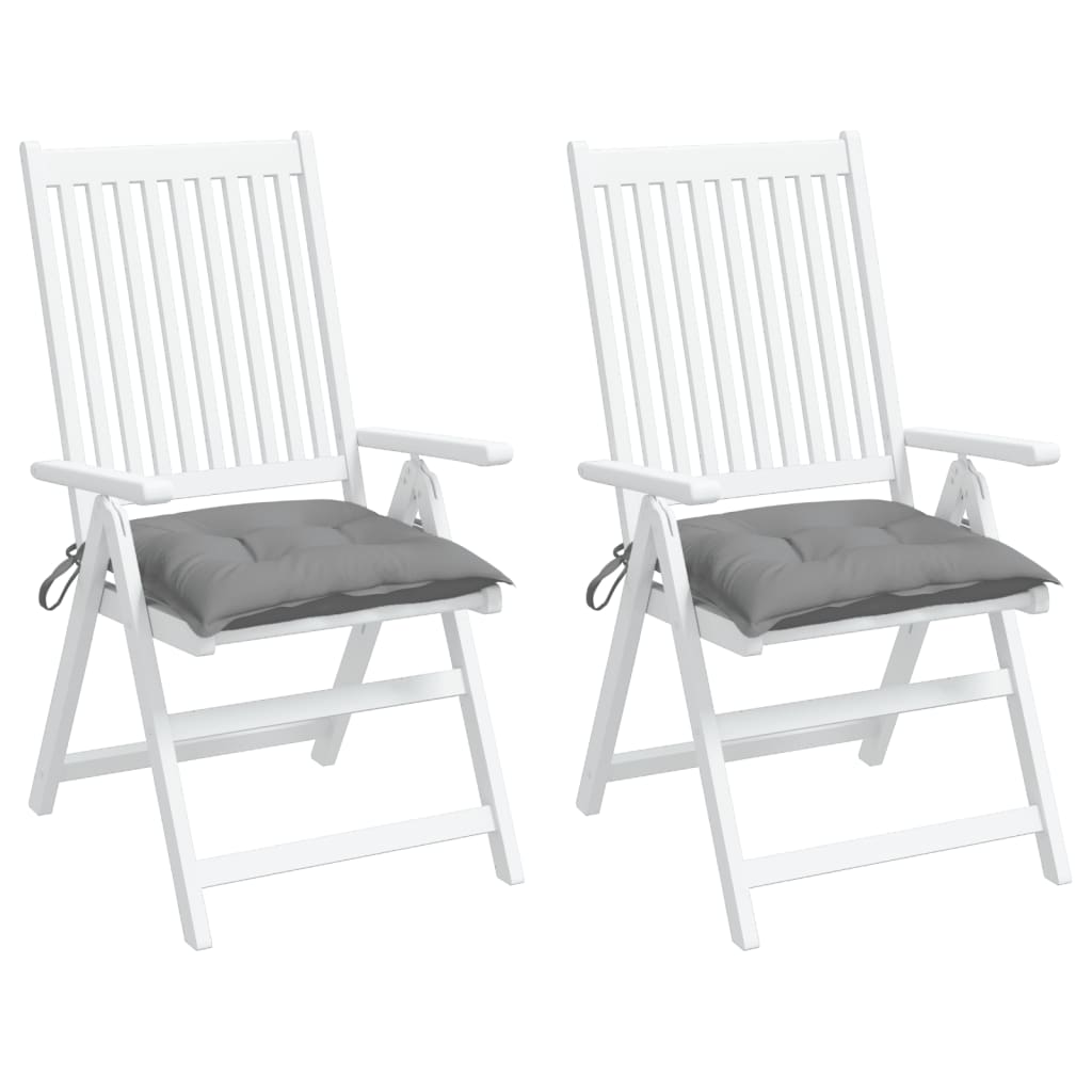 Cuscini per Sedia 2 pz Grigi 40x40x7 cm in Tessuto Oxford