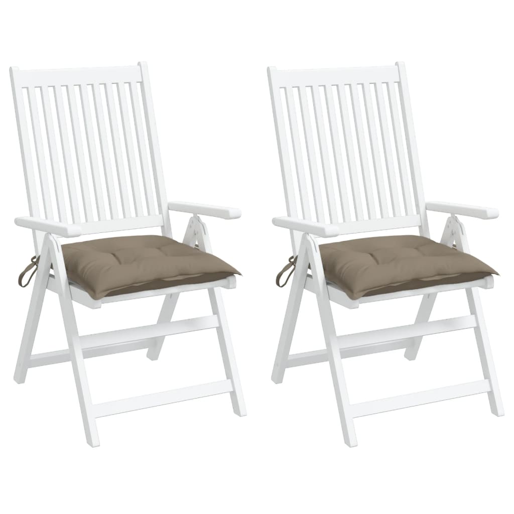 Cuscini per Sedia 2 pz Tortora 40x40x7 cm in Tessuto Oxford