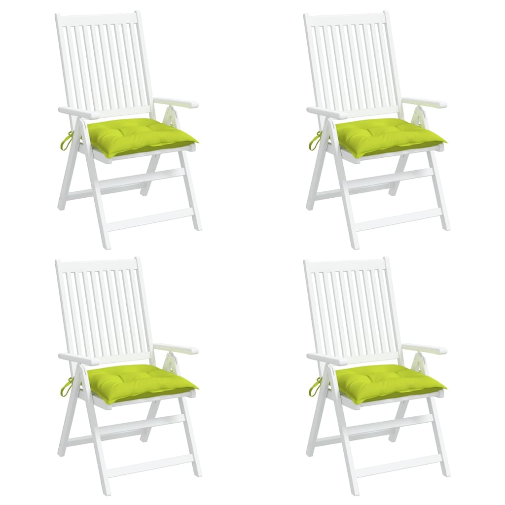 Cuscini per Sedia 4 pz Verde Intenso 40x40x7 cm Tessuto Oxford