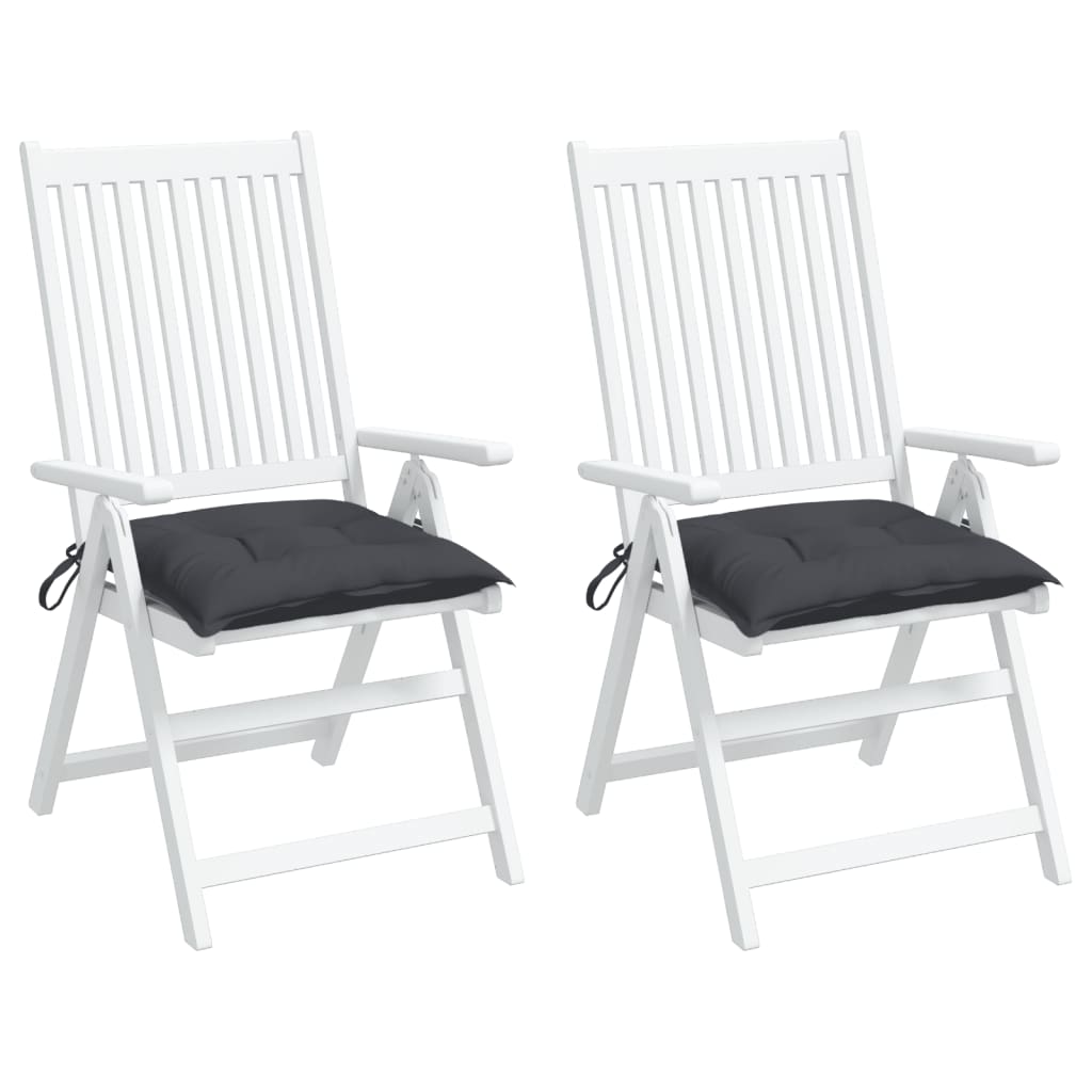Cuscini per Sedia 2 pz Antracite 50x50x7 cm Tessuto Oxford