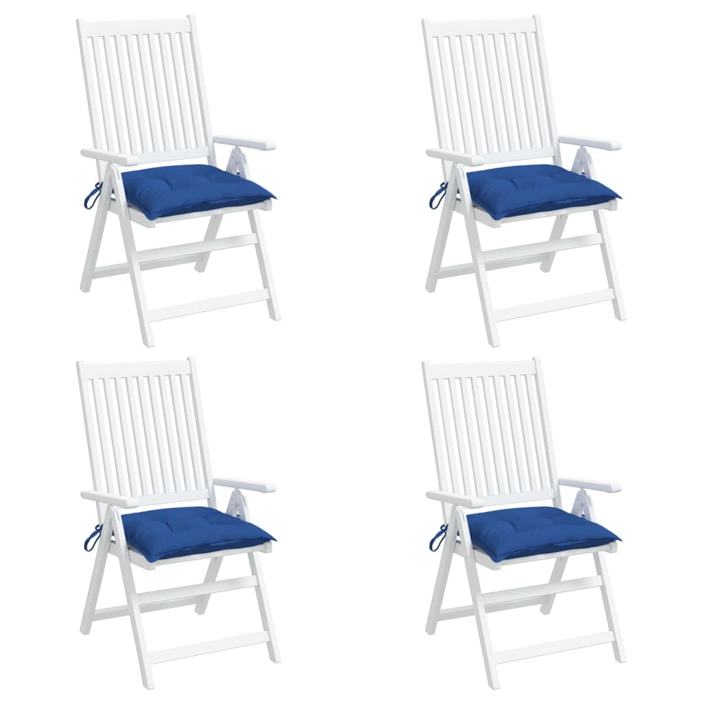 Cuscini per Sedia 4 pz Blu 50x50x7 cm Tessuto Oxford