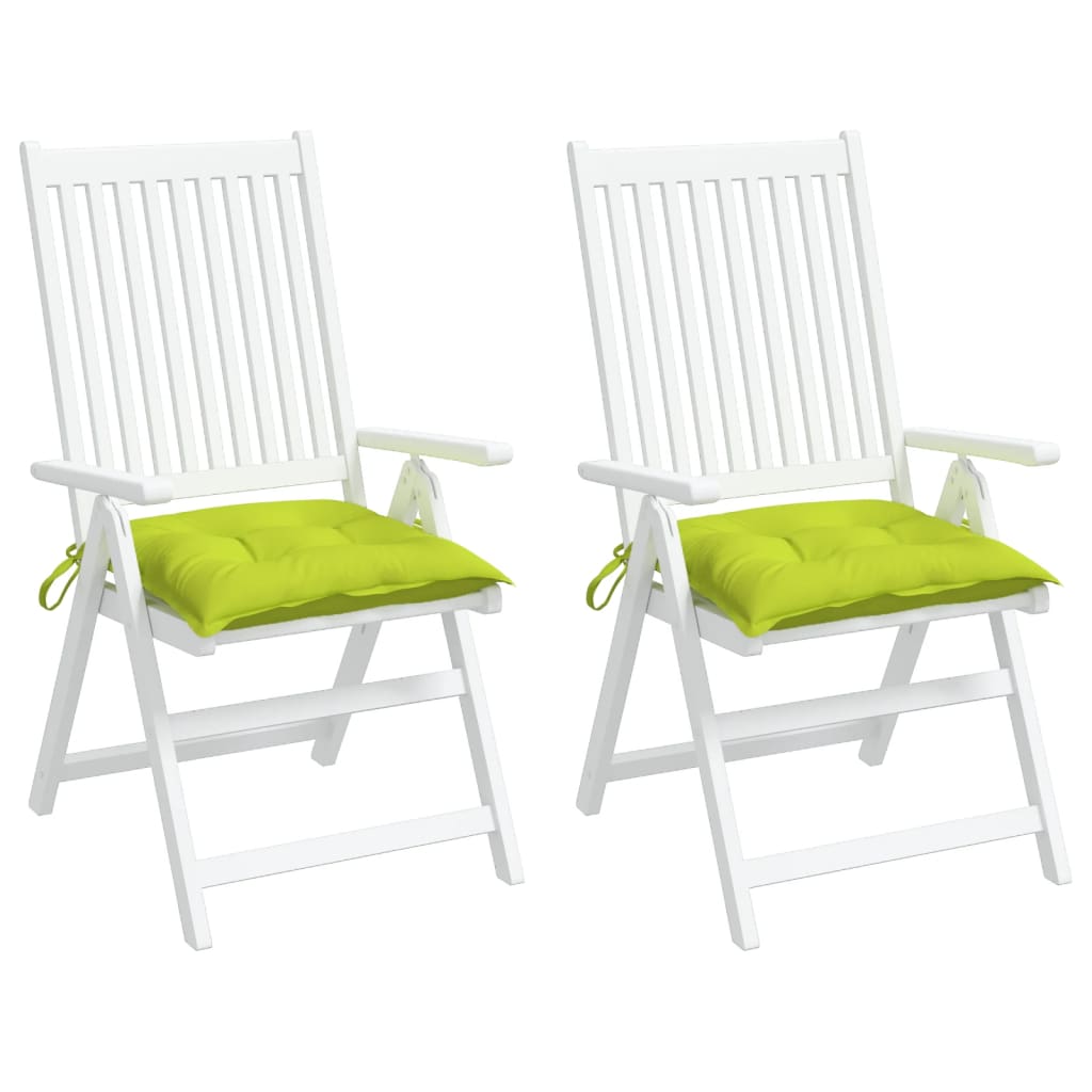 Cuscini per Sedia 2 pz Verde Intenso 50x50x7 cm Tessuto Oxford