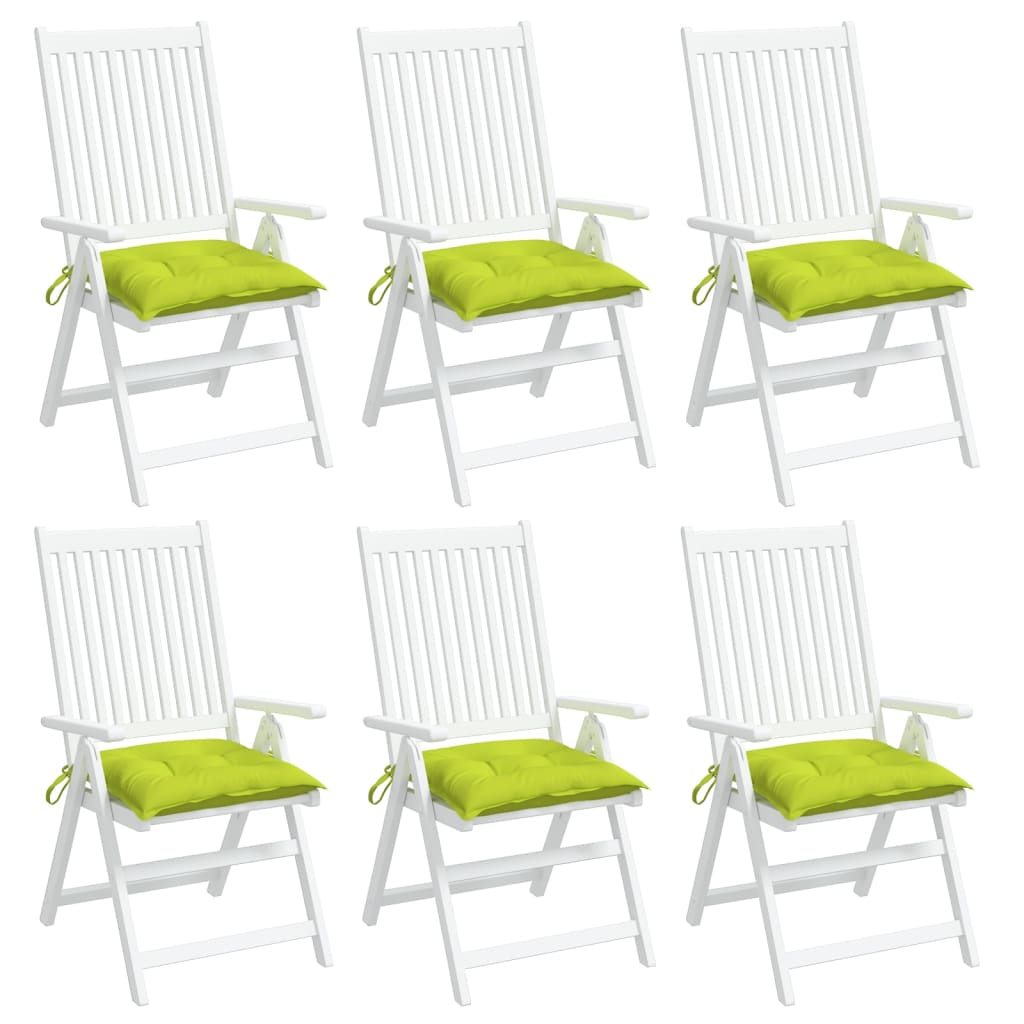 Cuscini per Sedia 6 pz Verde Intenso 50x50x7 cm Tessuto Oxford