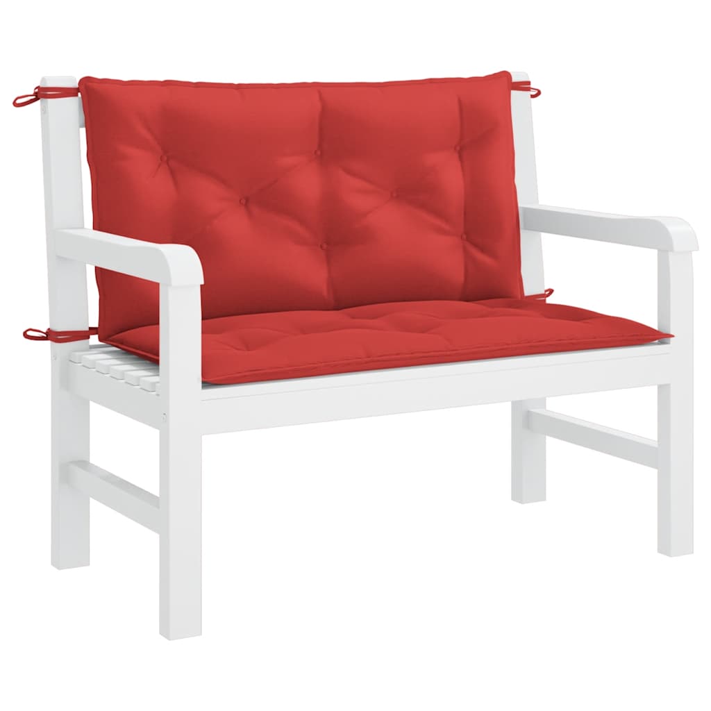 Cuscino per Panca Rosso 100x(50+50)x7cm in Tessuto Oxford