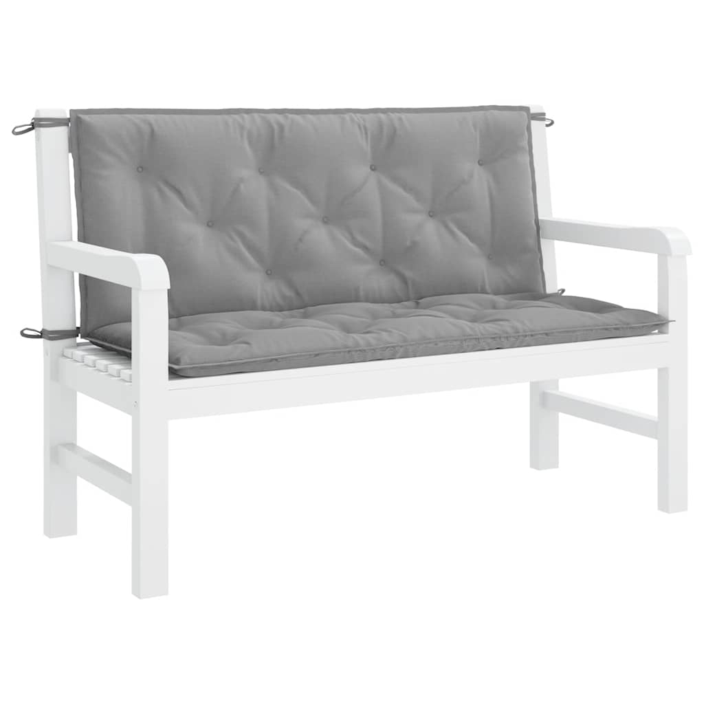 Cuscino per Panca Grigio 120x(50+50)x7cm in Tessuto Oxford