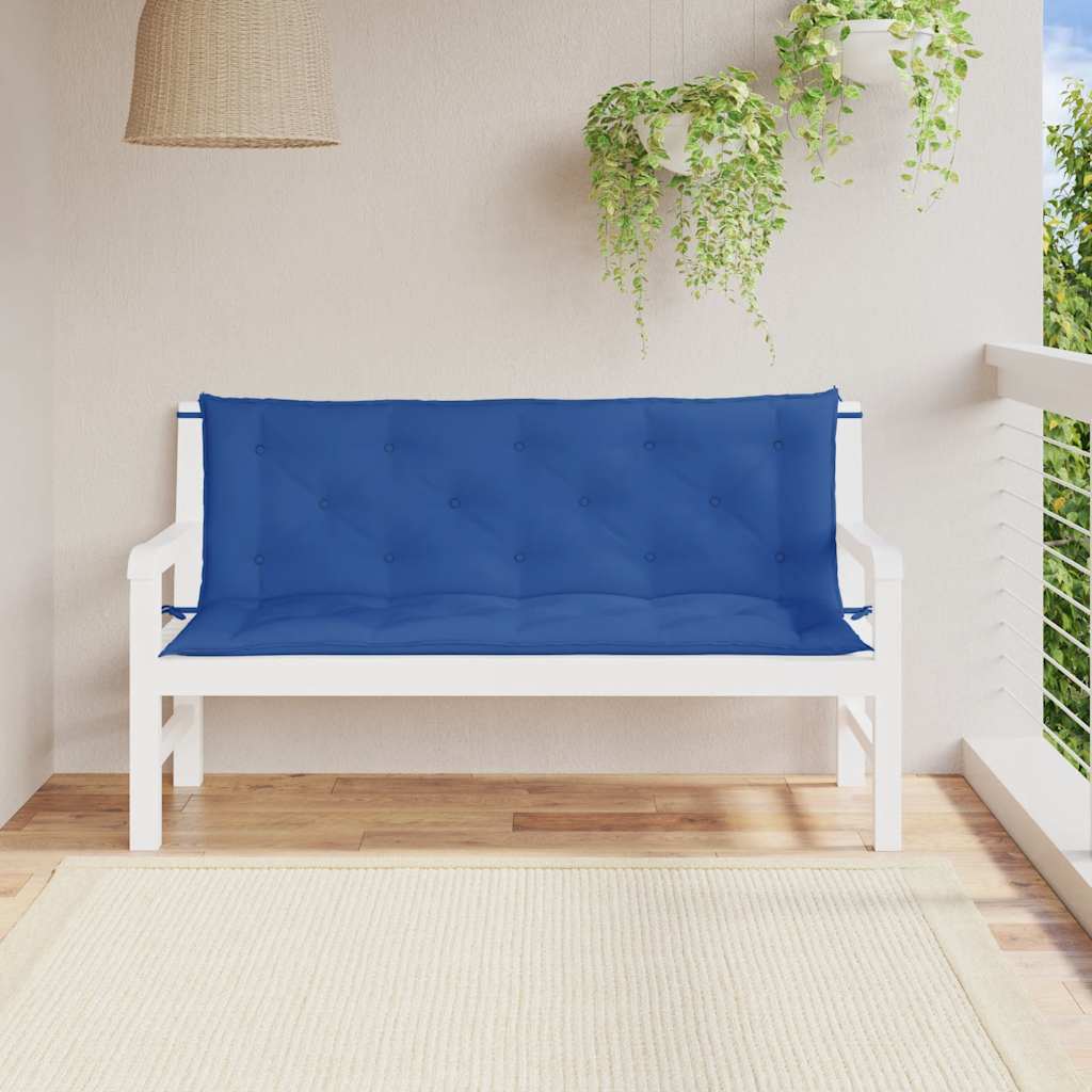 Cuscino per Panca Blu 150x(50+50)x7 cm in Tessuto Oxford