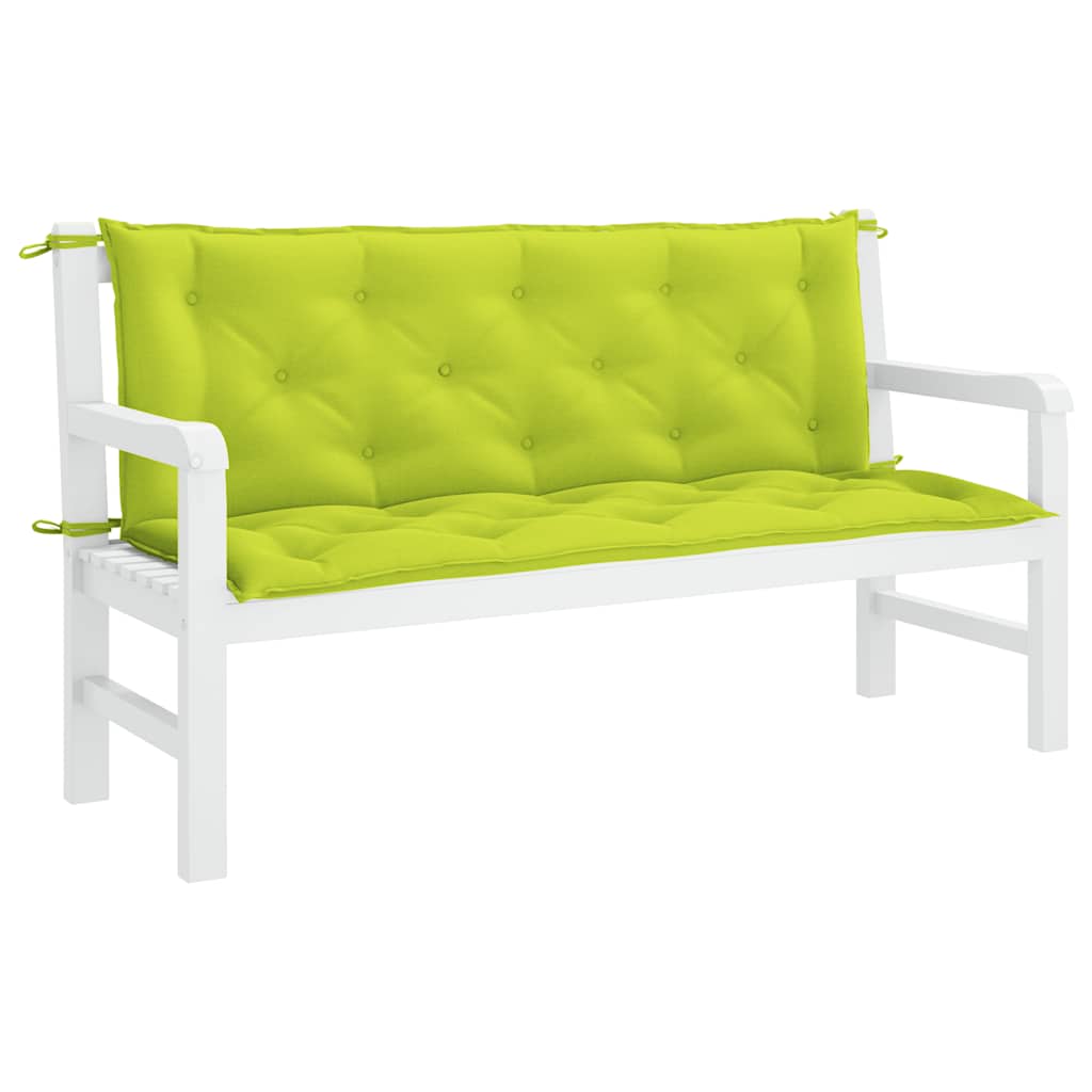 Cuscino per Panca Verde Intenso 150x(50+50)x7cm Tessuto Oxford