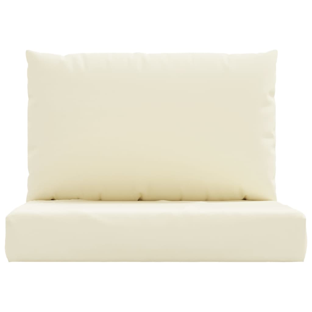 Cuscini per Pallet 2 pz Bianco Crema in Tessuto Oxford