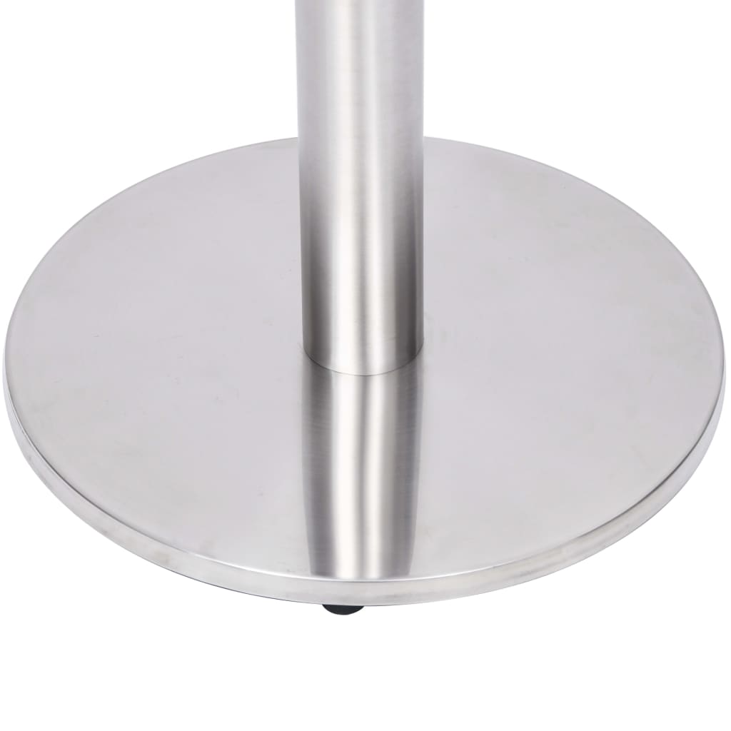 Gamba per Tavolino da Bar Argento Ø45x107 cm in Acciaio Inox