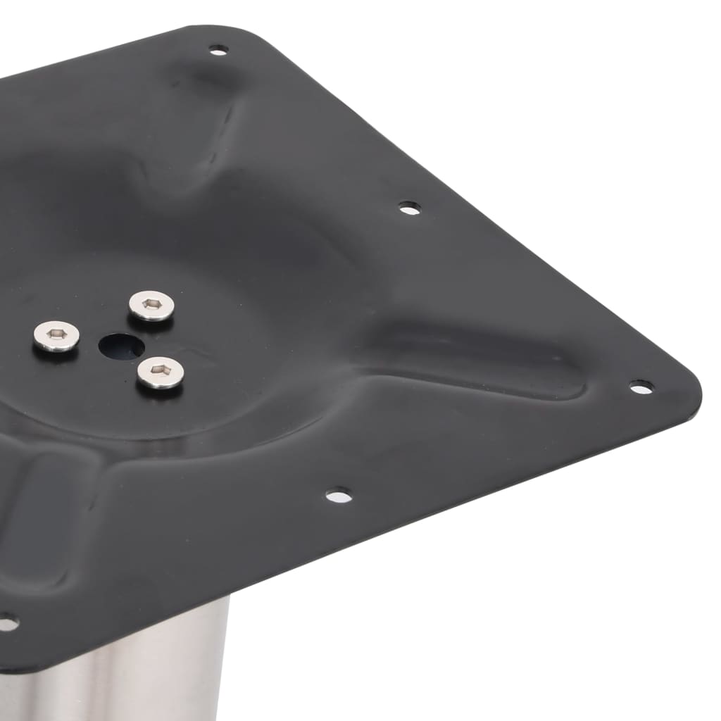 Gamba per Tavolino da Bar Argento 70x40x72 cm in Acciaio Inox