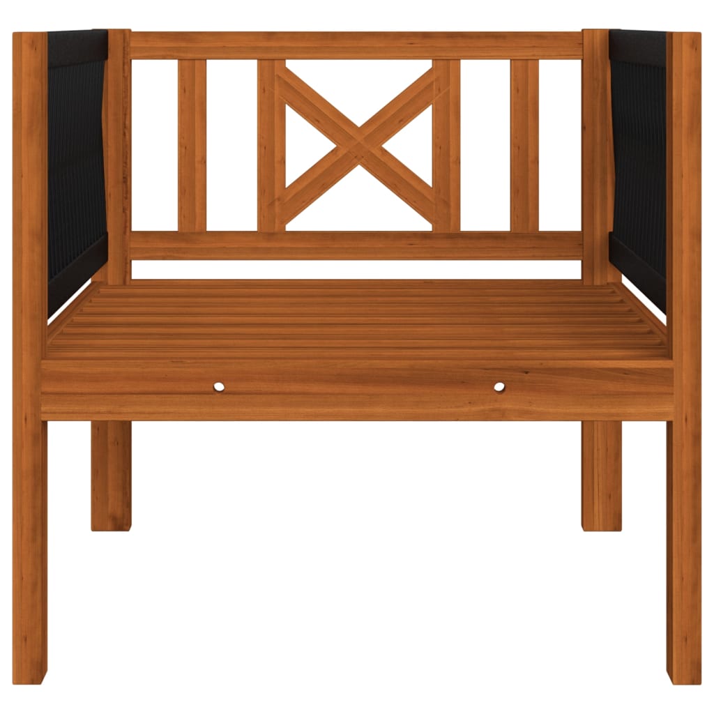 Sedia da Giardino con Cuscino in Legno Massello di Acacia