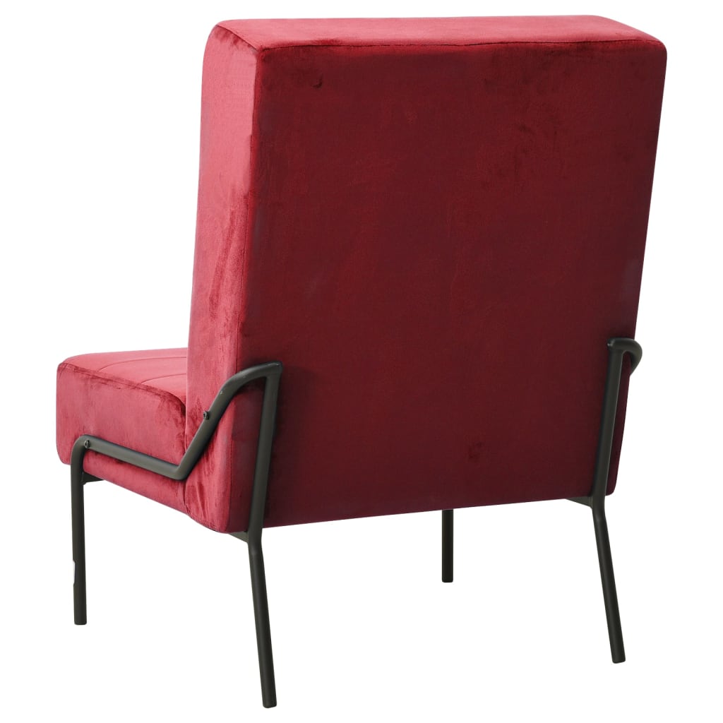 Poltrona Relax 65x79x87 cm Rosso Vino in Velluto