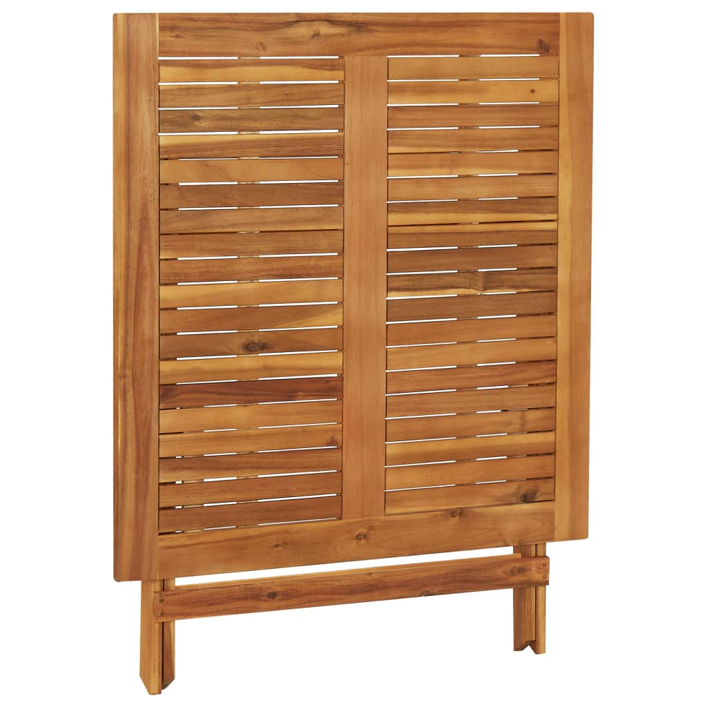 Tavolo da Giardino Pieghevole 90x90x75 cm in Massello d'Acacia