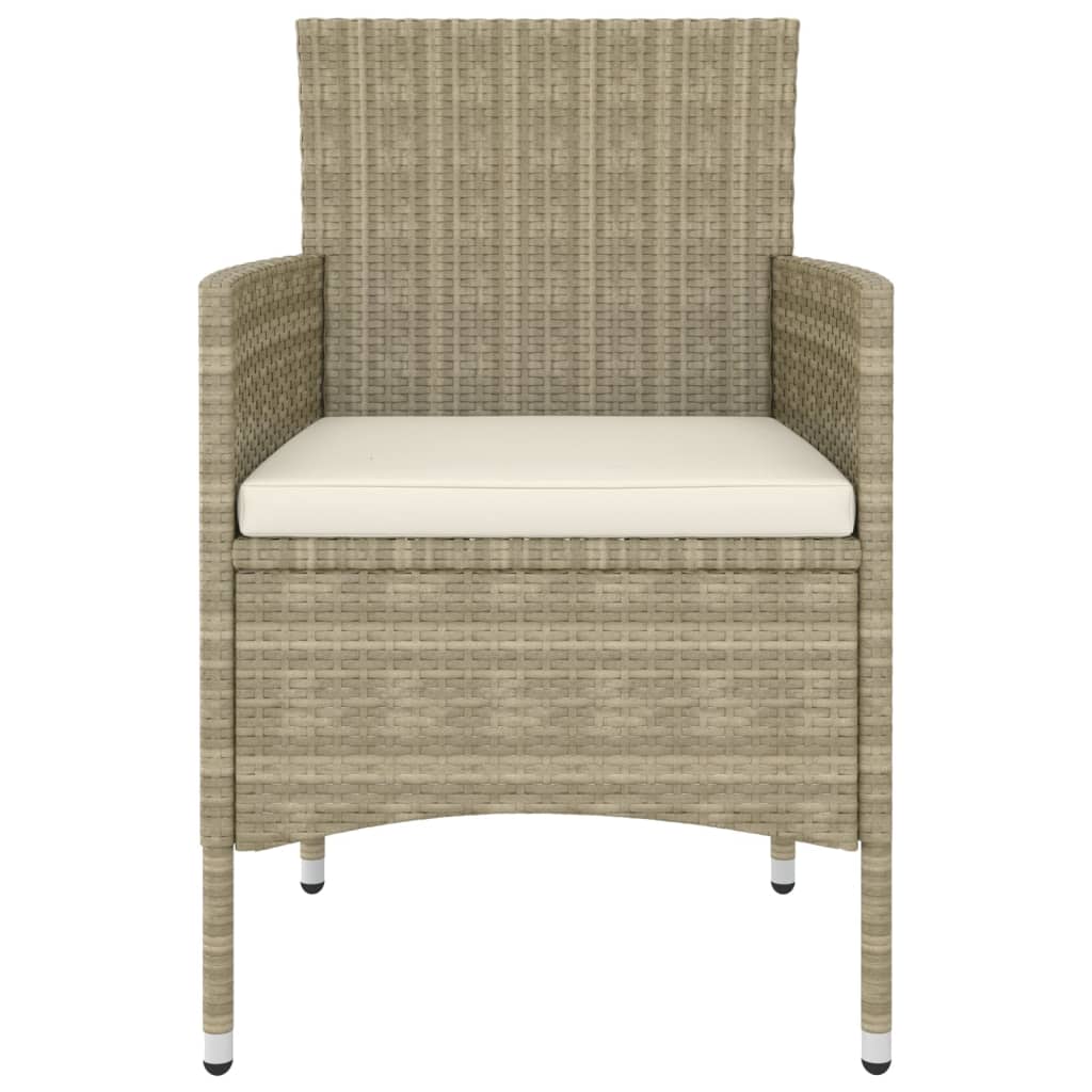 Set Divani da Giardino 5 pz in Polyrattan Beige