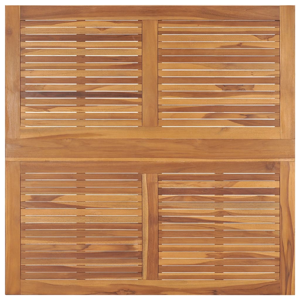 Tavolo da Giardino Pieghevole 120x120x75cm in Massello di Teak