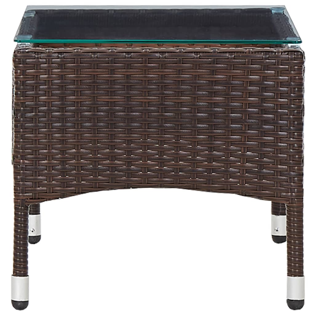 Set Divani da Giardino 2 pz con Cuscino in Polyrattan Marrone