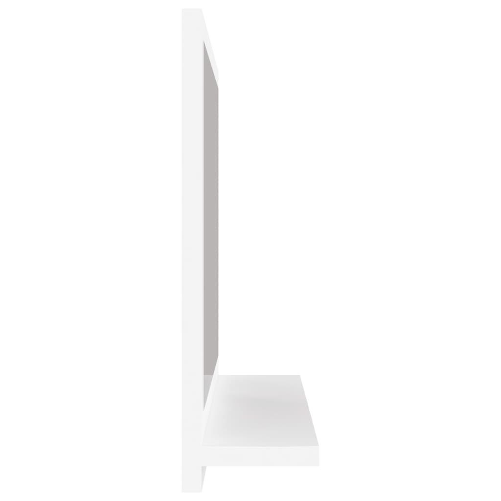 Specchio da Bagno Bianco Lucido 40x10,5x37 cm Legno Multistrato