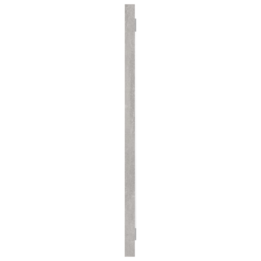 Specchio da Bagno Grigio Cemento 60x1,5x37 cm Legno Multistrato