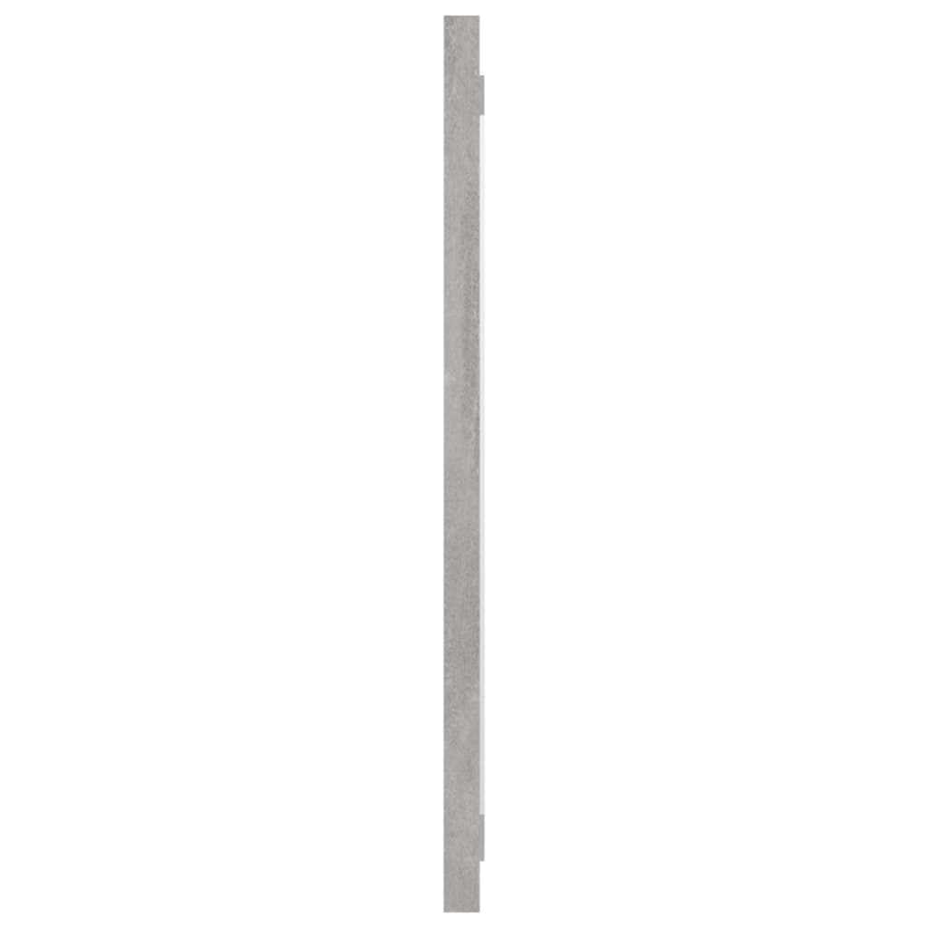 Specchio da Bagno Grigio Cemento 80x1,5x37 cm Legno Multistrato