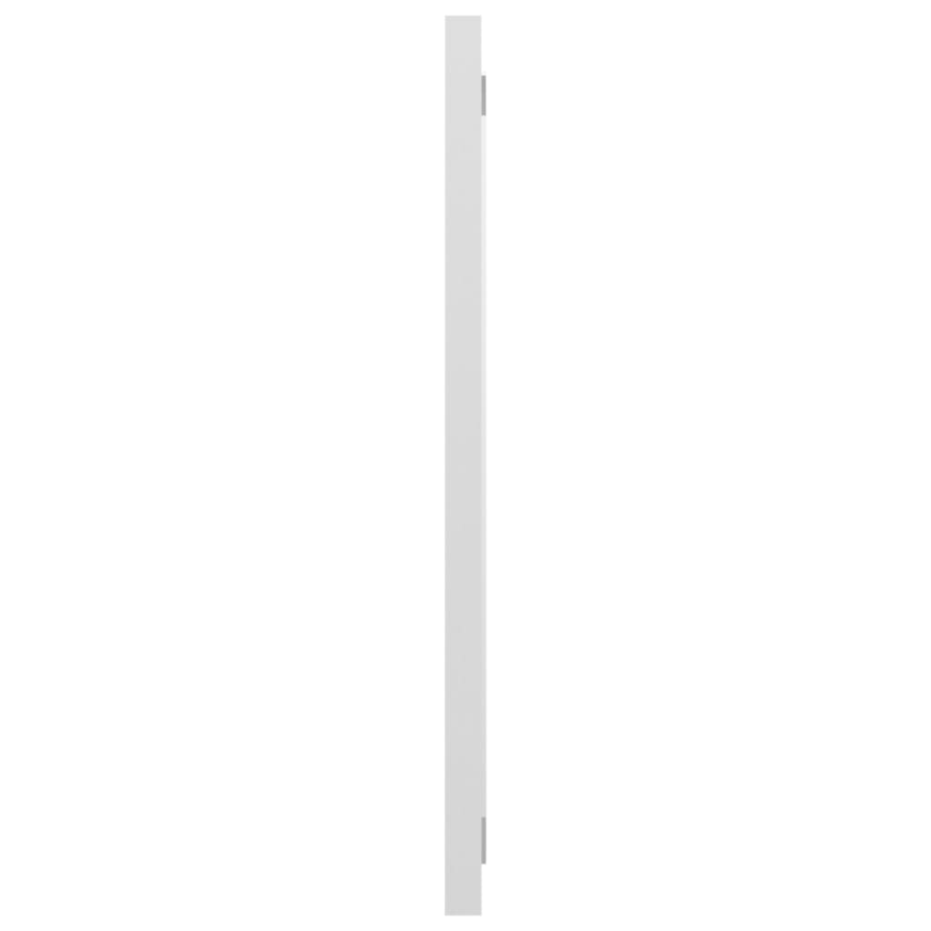 Specchio da Bagno Bianco Lucido 80x1,5x37 cm Legno Multistrato