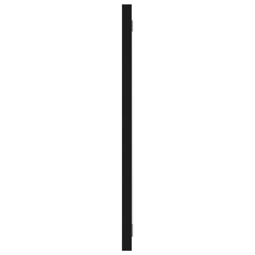 Specchio da Bagno Nero 90x1,5x37 cm in Legno Multistrato