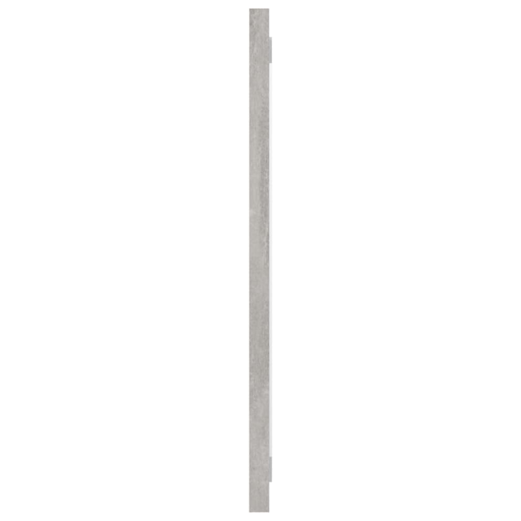 Specchio da Bagno Grigio Cemento 100x1,5x37cm Legno Multistrato