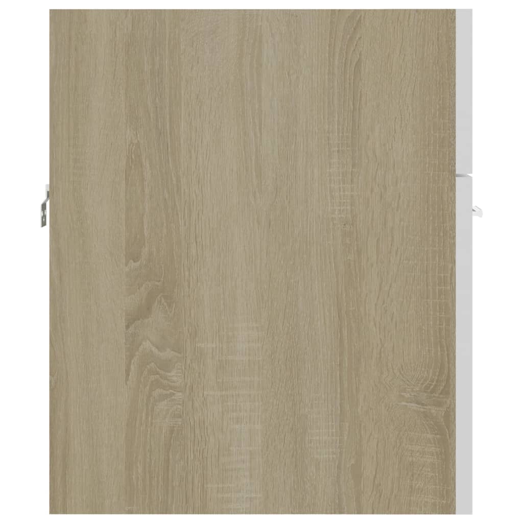 Mobile Sottolavabo Bianco Rovere Sonoma 41x38,5x46 Multistrato