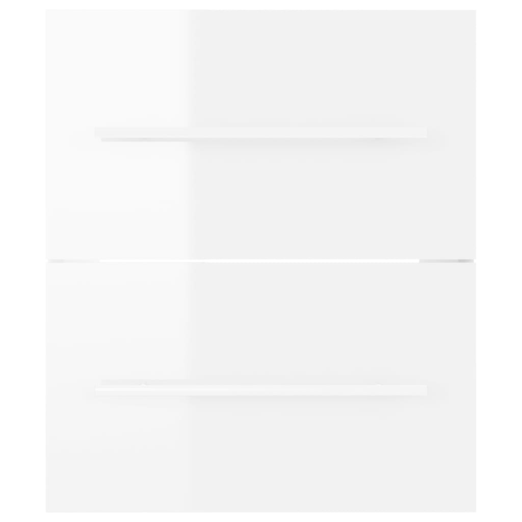 Mobile Lavabo Bianco Lucido 41x38,5x48 cm in Legno Multistrato